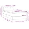 vidaXL Boxspringbett mit Matratze Dunkelblau 100x210 cm Samt