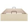 vidaXL Ottoman-Bett ohne Matratze Creme 90x200 cm Stoff