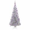 vidaXL Weihnachtsbaum mit 300 LEDs mit St&auml;nder Silber 180 cm PET