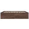 vidaXL Bettgestell Braun Eichen-Optik 180x200 cm Holzwerkstoff