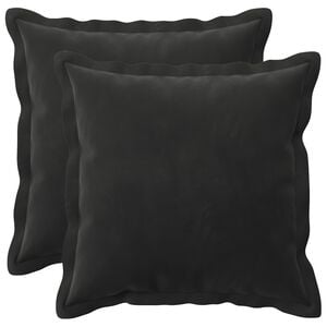 vidaXL Kissenbezug 2 pcs HOUTEN Schwarz 30 x 30 cm Samt