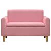 vidaXL 2-Sitzer-Kindersofa Rosa Kunstleder