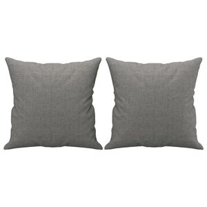 vidaXL Zierkissen 2 Stk. Dunkelgrau 40x40 cm Stoff