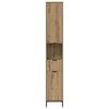 vidaXL Badezimmerschrank mit Speicher Artisan-Eiche 31,5 x 33 x 190 cm