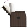 vidaXL 5-tlg. Garten-Essgruppe mit Kissen Braun Poly Rattan