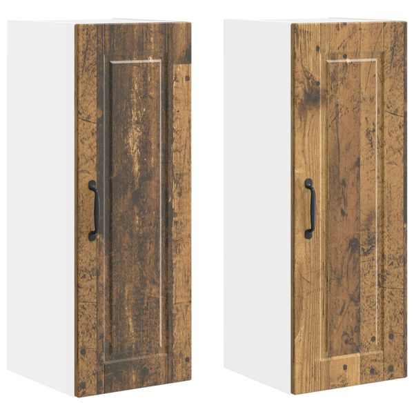 vidaXL K&uuml;chenschrank 2 pcs Altholz 30 x 31 x 80 cm Holzwerkstoff