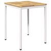 vidaXL Gartentisch Wei&szlig; 60 x 60,5 x 75 cm Massivholz Akazie