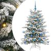 vidaXL K&uuml;nstlicher klappbarer Weihnachtsbaum Wei&szlig; 150 cm PE und PVC