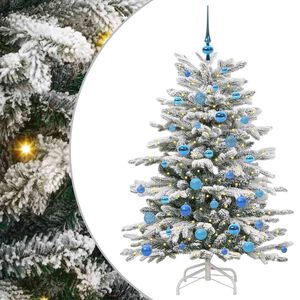 vidaXL K&uuml;nstlicher klappbarer Weihnachtsbaum Wei&szlig; 150 cm PE und PVC