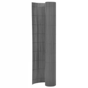 vidaXL Gartenzaun Doppelseitig 90x400 cm Grau