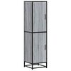vidaXL Highboard Grau Sonoma 35,5x35x139 cm Holzwerkstoff und Metall