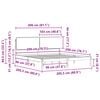 vidaXL Bettgestell mit gepolstertem Kopfteil Taupe 200 x 200 cm