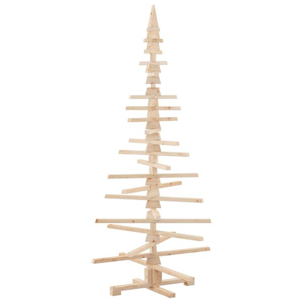 vidaXL Weihnachtsbaum Holz zum Schm&uuml;cken 180 cm Massivholz Kiefer