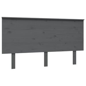 vidaXL Kopfteil Grau 144x6x82,5 Massivholz Kiefer