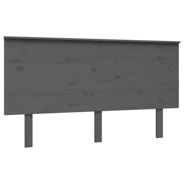 vidaXL Kopfteil Grau 144x6x82,5 Massivholz Kiefer