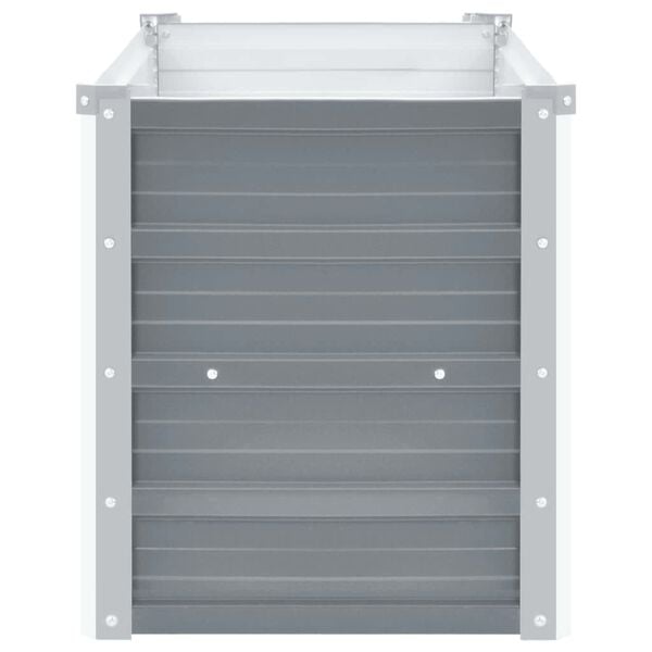 vidaXL Garten-Hochbeet Verzinkter Stahl 160x40x45 cm Grau