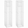 vidaXL Gabionens&auml;ulen 2 Stk. 40x40x180 cm Eisen