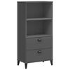 vidaXL B&uuml;cherschrank VIKEN Anthrazit 60x35x123 cm Holzwerkstoff