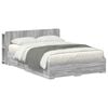 vidaXL Bettgestell mit Stauraum Grau Sonoma 140 x 200 cm Holzwerkstoff