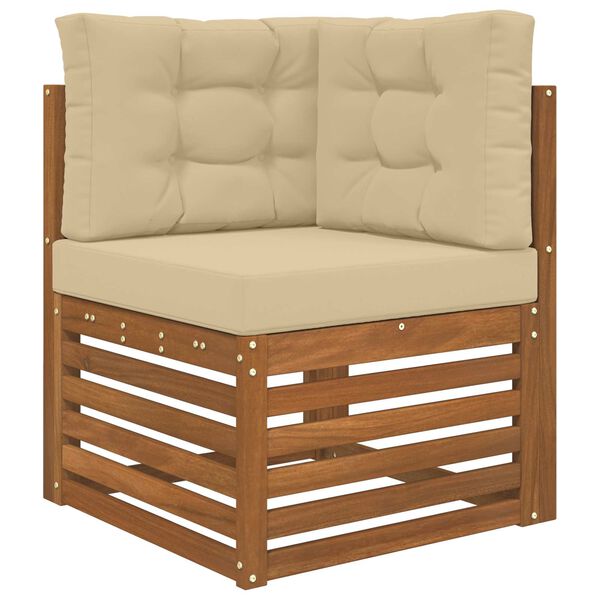 vidaXL Sofakissen f&uuml;r drau&szlig;en 3 pcs Beige Polyester