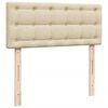 vidaXL Boxspringbett mit Matratze Creme 120x200 cm Stoff