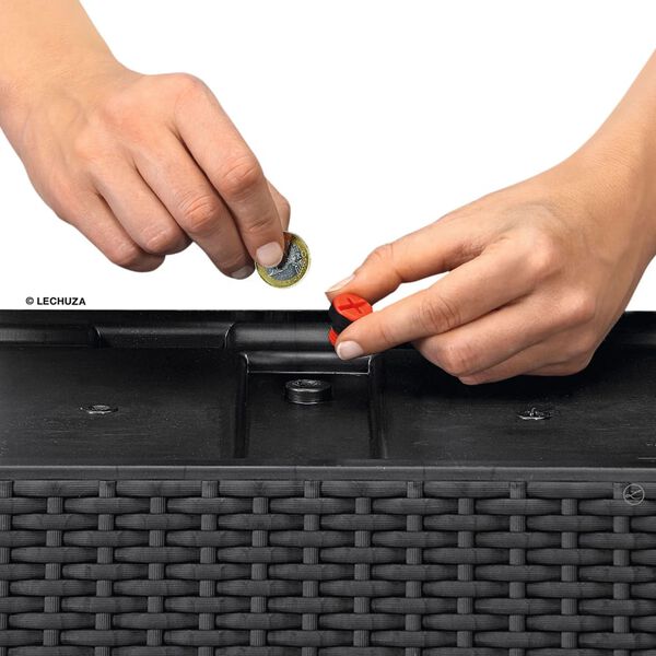 LECHUZA Pflanzgefäß TRIO Cottage 30 ALL-IN-ONE Granitgrau