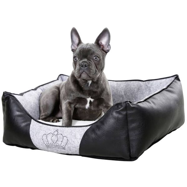 Kerbl Hundebett Chiara 55 x 45 cm Grau und Schwarz 80361