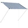 vidaXL Einziehbare Markise 100&times;150 cm Blau und Wei&szlig;