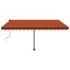 vidaXL Markise Manuell Einziehbar mit LED 450x300 cm Orange und Braun