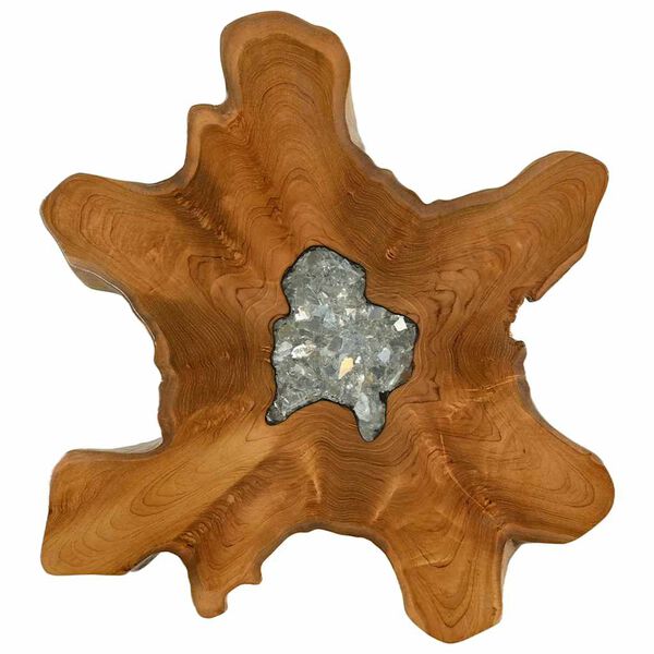 vidaXL Couchtisch 70 x 45 cm Massivholz Teak und Polyresin