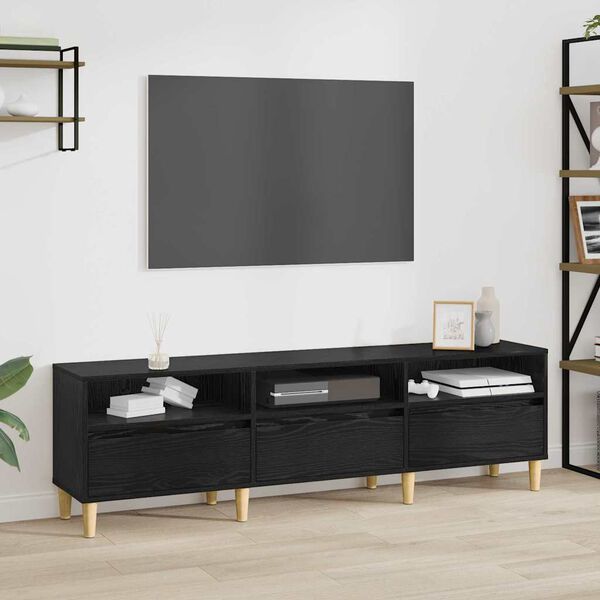 vidaXL TV-Schr&auml;nk Schwarz Eichen-Optik 150 x 30 x 45 cm Holzwerkstoff