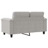vidaXL 2-Sitzer-Sofa Hellgrau 120 cm Mikrofasergewebe
