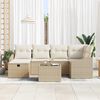 vidaXL Sofa Set mit Kissen 6 pcs Poly-Rattan