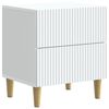 vidaXL Nachttisch mit Schubladen Wei&szlig; 43 x 34,5 x 48 cm Holzwerkstoff