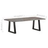 vidaXL Couchtisch mit Baumkanten 115x60x40 cm Massivholz Akazie