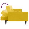 vidaXL Schlafsofa 2-Sitzer mit Fu&szlig;hocker Gelb Samt