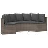 vidaXL Sofa Set 2 stk. Grau Massives Akazienholz und Poly Rattan