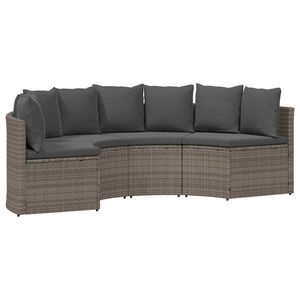 vidaXL Sofa Set 2 stk. Grau Massives Akazienholz und Poly Rattan