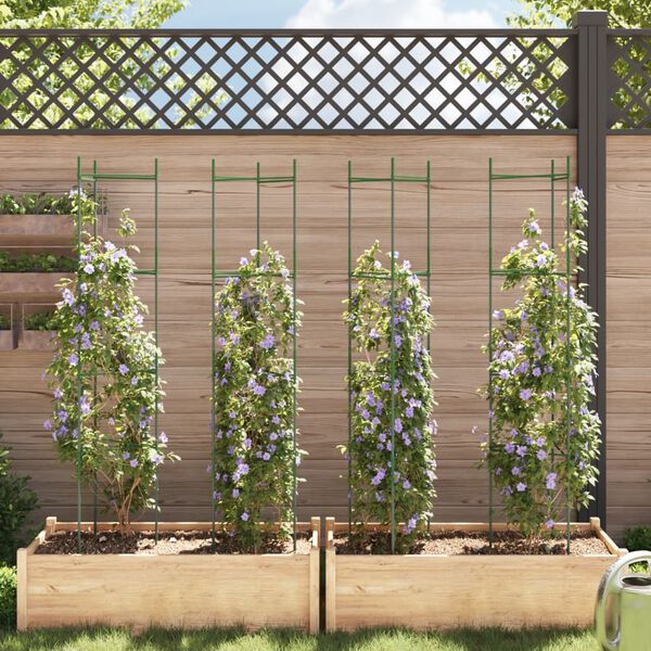 vidaXL Tomatenk&auml;fige 4 Stk. 154 cm Stahl und PP