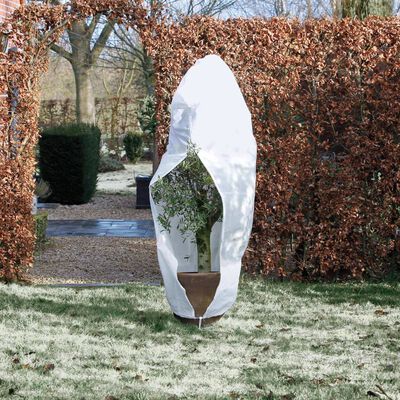 Nature Wintervlies mit Reißverschluss 70 g/m² Weiß 2,5×2,5×3 m