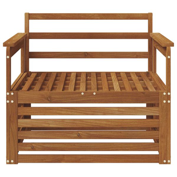 vidaXL 2 St&uuml;ck Sofa mit Armlehnen Massivholz Akazie Natur