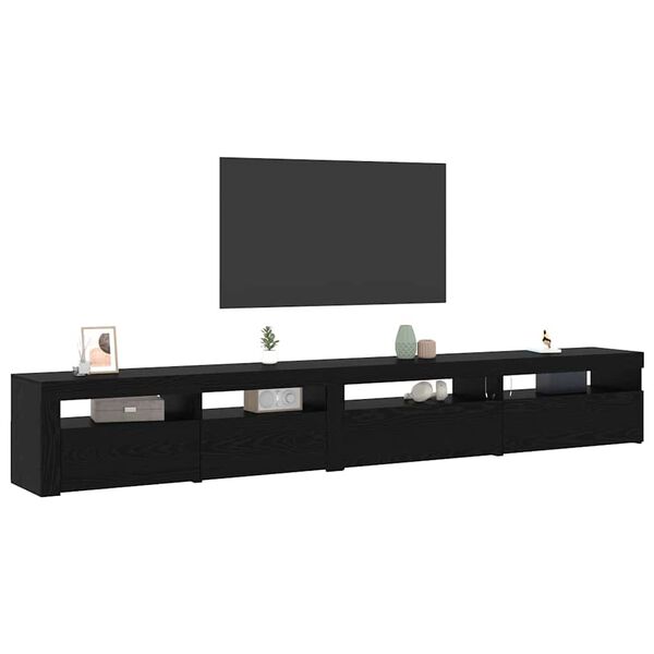 vidaXL TV-Schrankset 3 pcs Schwarz Eichen-Optik 270 x 35 x 40 cm