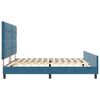 vidaXL Boxspringbett mit Kopfteil Dunkelblau 200 x 200 cm Samt