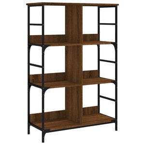 vidaXL B&uuml;cherregal Braun Eichen-Optik 78,5x33x117,5 cm Holzwerkstoff