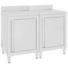 vidaXL Arbeitsschrank 120x60x96 cm Edelstahl