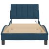 vidaXL Bettgestell mit LED ohne Matratze "Hanko" Blau 90x200 cm Samt