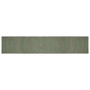 vidaXL Bereichsteppiche Olive Gr&uuml;n 80 x 400 cm Jute
