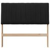 vidaXL Gepolstertes Kopfteil Schwarz 100 cm Massives Kiefernholz