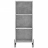 vidaXL Highboard Betongrau 34,5x34x180 cm Holzwerkstoff