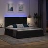 vidaXL Bett mit LED-Lichtleisten Schwarz 180 x 200 cm Stoff